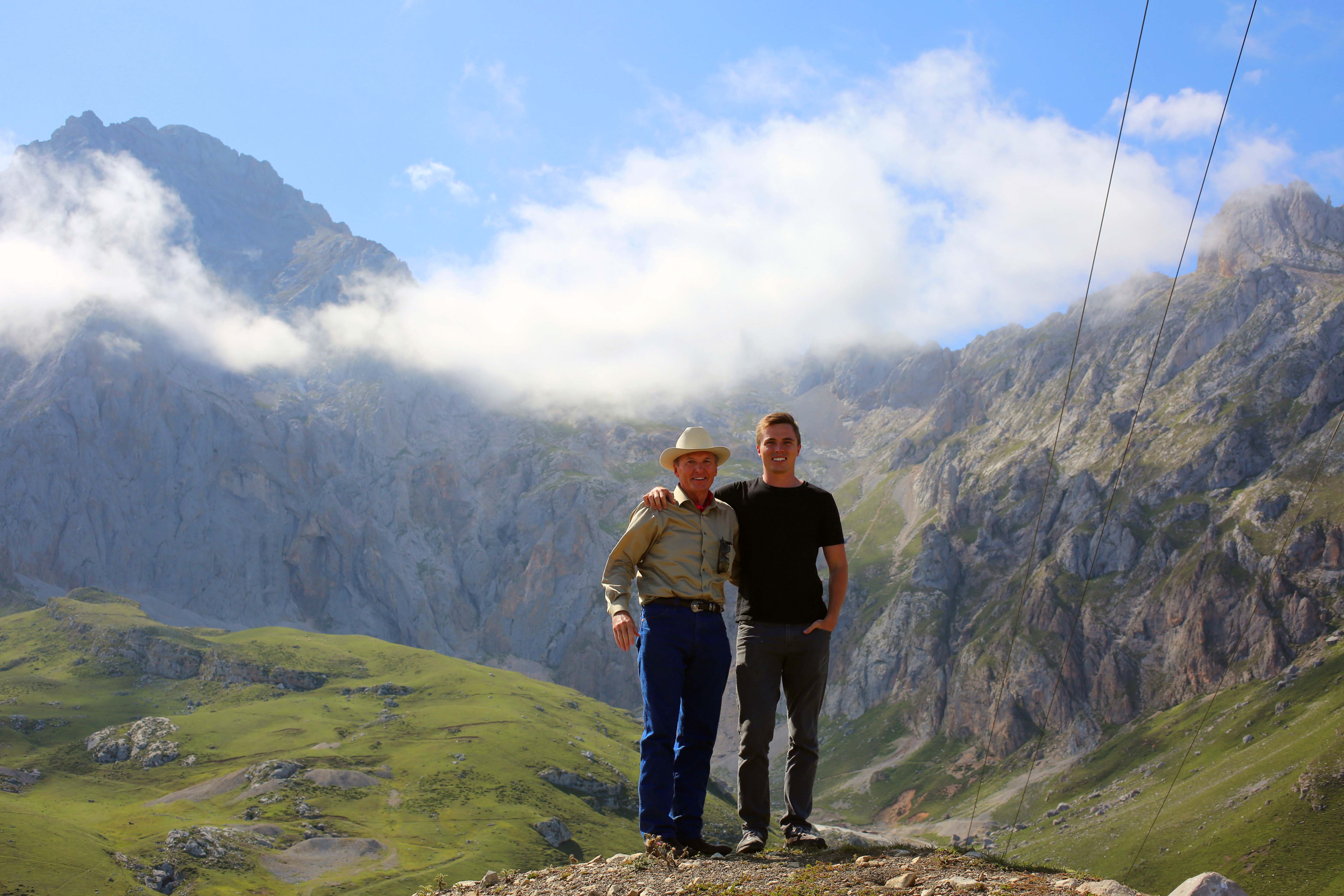 two friends doing my private tour in picos de europa